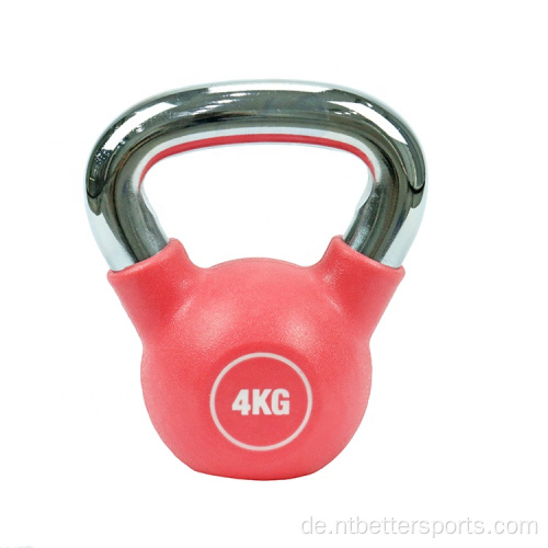 Farbig Vinyl beschichtete Gusseisen -Gummi -Kettlebell